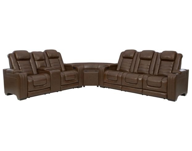 Ashley Backtrack 3-Piece Leather Power Sectional large image number 1