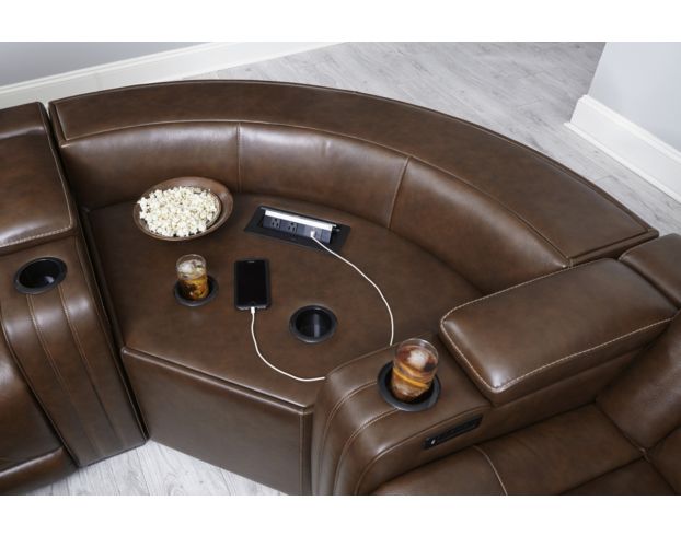 Ashley Backtrack 3-Piece Leather Power Sectional large image number 3
