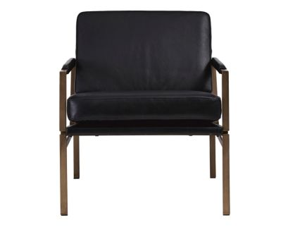 Ashley Puckman Black Leather Chair