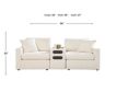 Ashley Modmax Oyster 3-Piece Loveseat with Audio System small image number 5