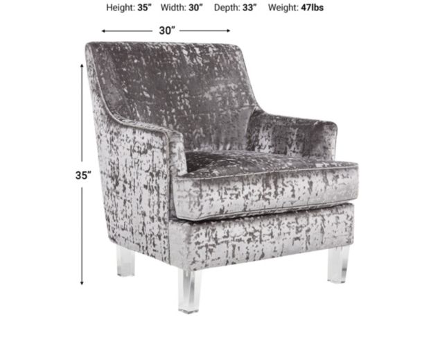 Ashley Gloriann Pewter Accent Chair large image number 4