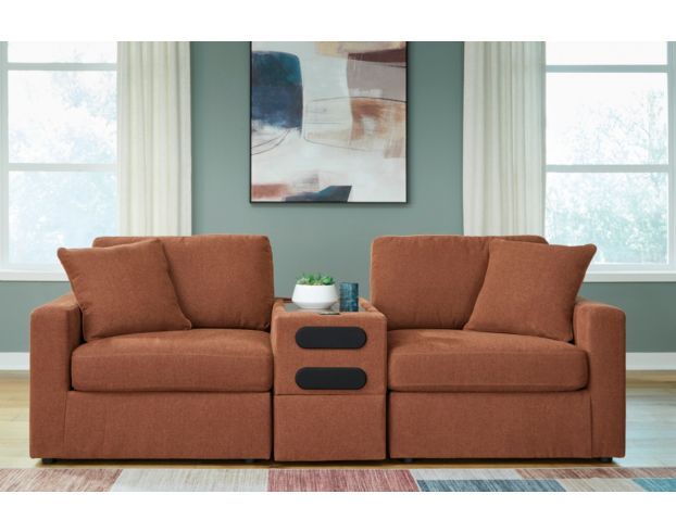 Ashley Modmax Spice 3 Piece Loveseat w/Audio System large image number 3