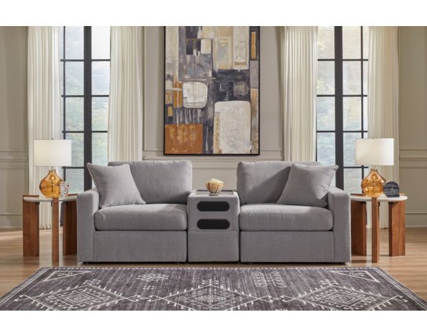 Ashley Modmax Granite 3-Piece Loveseat with Audio System large image number 8