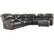 Ashley Hallstrung Gray 6-Piece Leather Power Sectional small image number 1