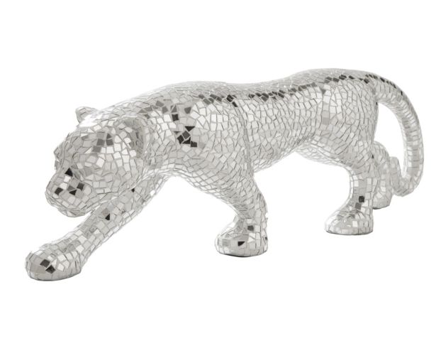 Ashley Drice Mosaic Glass Panther Sculpture large image number 2