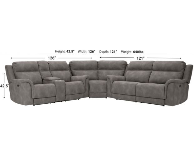 Ashley Next-Gen Slate 3-Piece Power Sectional large image number 6