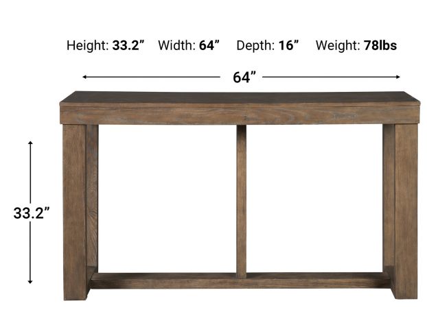 Sofa deals table depth