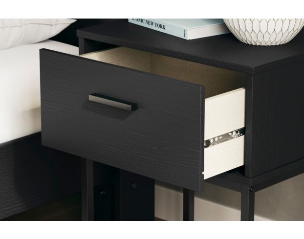 Ashley Socalle Black Nightstand large image number 7