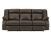 Ashley Denoron Brown Power Recline Sofa small image number 1