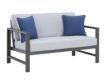 Ashley Fynnegan Gray Loveseat With Table small image number 2