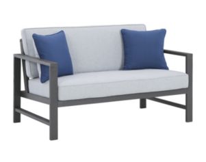 Ashley Fynnegan Gray Loveseat With Table