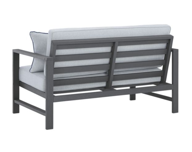 Ashley Fynnegan Gray Loveseat With Table large image number 3