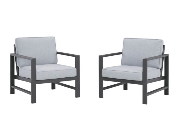 Ashley Fynnegan 2 Gray Lounge Chairs large image number 1