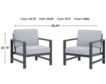 Ashley Fynnegan 2 Gray Lounge Chairs small image number 5