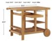 Ashley Kailani Light Brown Serving Cart small image number 4