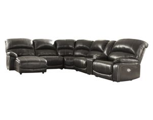 Ashley Hallstrung Gray 6-Piece Leather Power Sectional