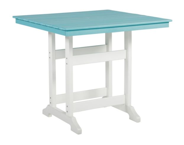 Ashley Eisely Square Turquoise Counter Table large