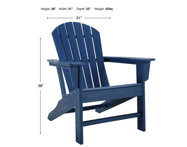 Ashley Sundown Treasure Blue Adirondack Chair large image number 5