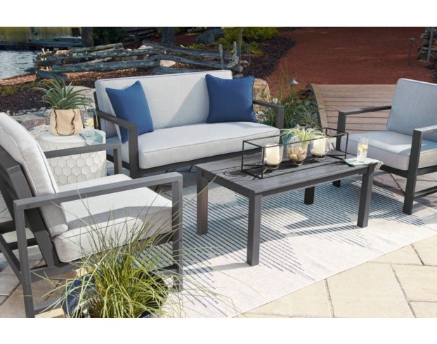 Ashley Fynnegan 4-Piece Gray Patio Set large image number 7