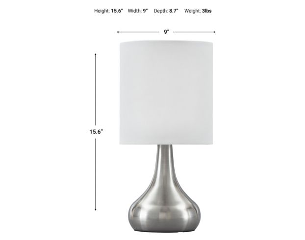 Ashley Camdale Silver Accent Lamp large image number 4