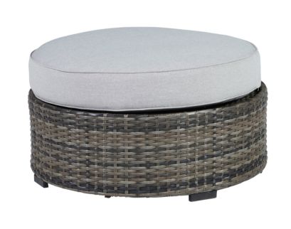 Ashley Harbor Court Round Ottoman