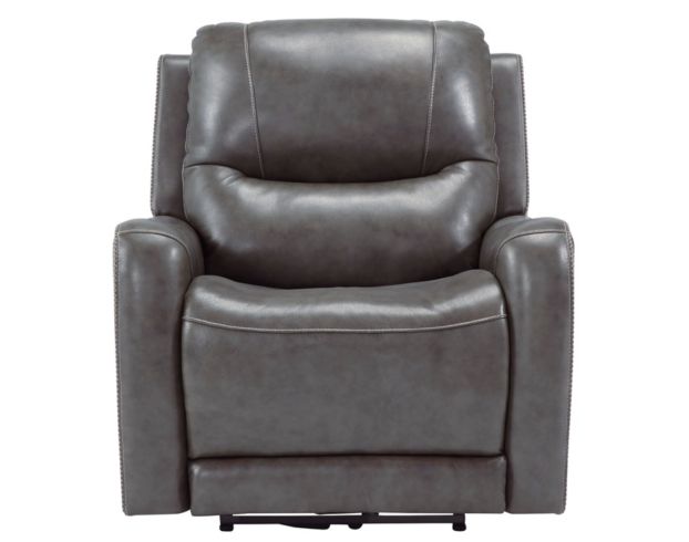 Ashley Galahad Gray Leather Power Headrest Recliner