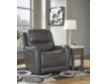 Ashley Galahad Gray Leather Power Headrest Recliner small image number 2