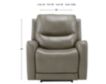 Ashley Galahad Sand Leather Power Headrest Recliner small image number 5