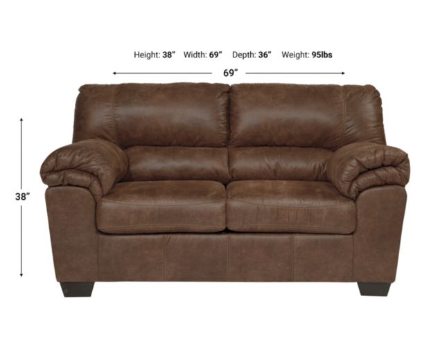 Ashley Bladen Coffee Loveseat large image number 2