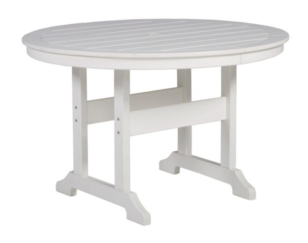 Ashley Crescent Luxe White Dining Table large