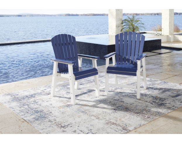 Ashley Toretto 2 Blue Patio Chairs large image number 3