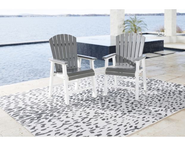 Ashley Transville 2 Gray Patio Chairs large image number 3