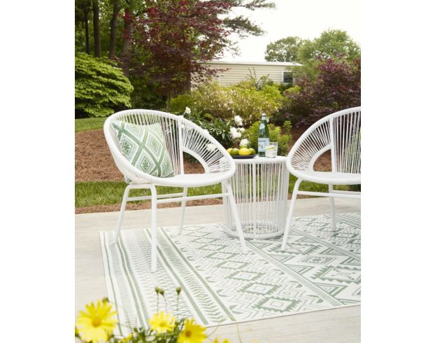 Ashley Mandarin Cape White 3-Piece Table Set large image number 3