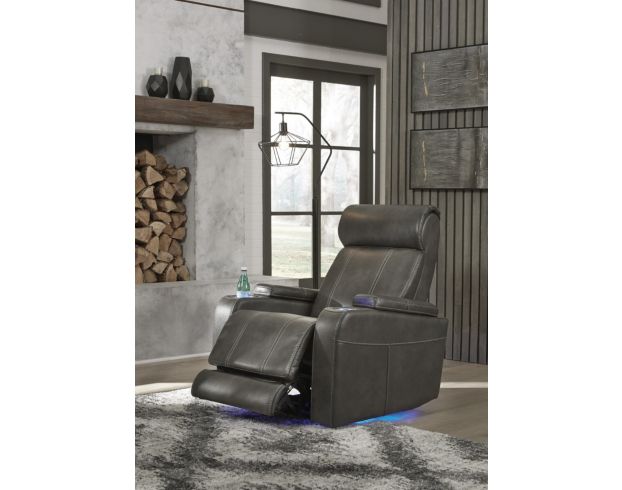 Ashley Screen Time Gray Power Recliner large image number 2