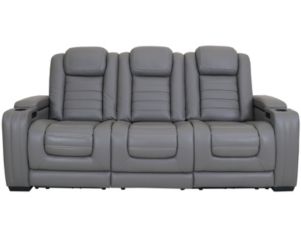 Ashley Backtrack Gray Leather Power Reclining Sofa