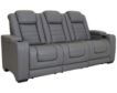Ashley Backtrack Gray Leather Power Reclining Sofa small image number 2