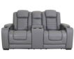 Ashley Backtrack Leather Power Reclining Console Loveseat small image number 1