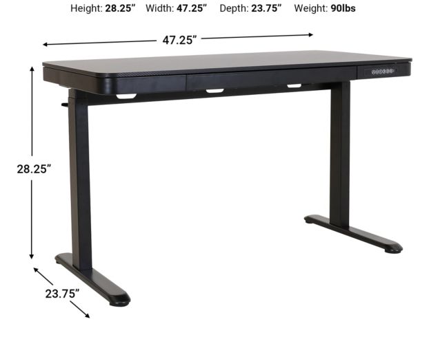 Ashley Lynxtyn Adjustable Height Desk large image number 8