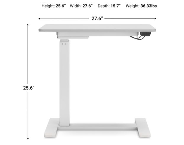 Ashley Lynxtyn Adjustable Height Side Desk large image number 8