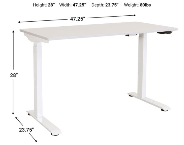 Ashley Lynxtyn Adjustable Height Desk large image number 6
