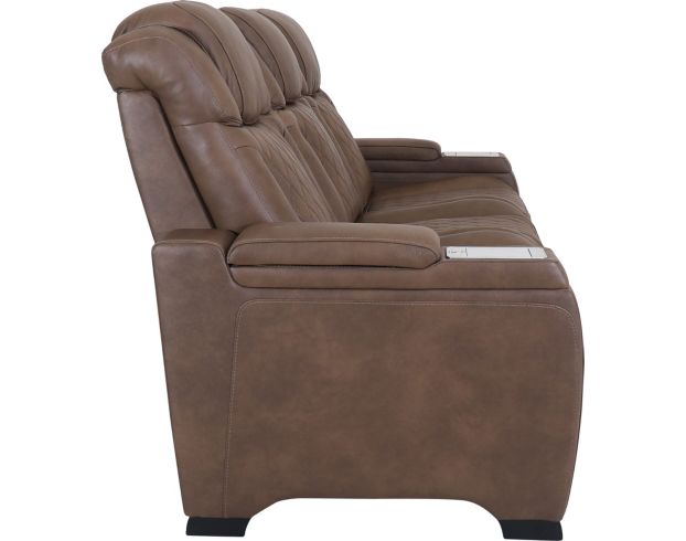 Ashley Strikefirst Nutmeg Leather Power Headrest Sofa large image number 5
