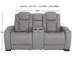 Ashley Strikefirst Cloud Leather Power Console Loveseat small image number 8