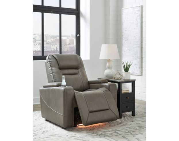 Ashley Crenshaw Smoke Power Recliner large image number 4