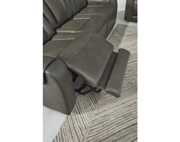Ashley Card Player Gray Power Recline Sofa large image number 11