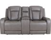 Ashley Card Player Gray Power Reclining Console Loveseat small image number 1