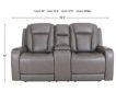 Ashley Card Player Gray Power Reclining Console Loveseat small image number 7
