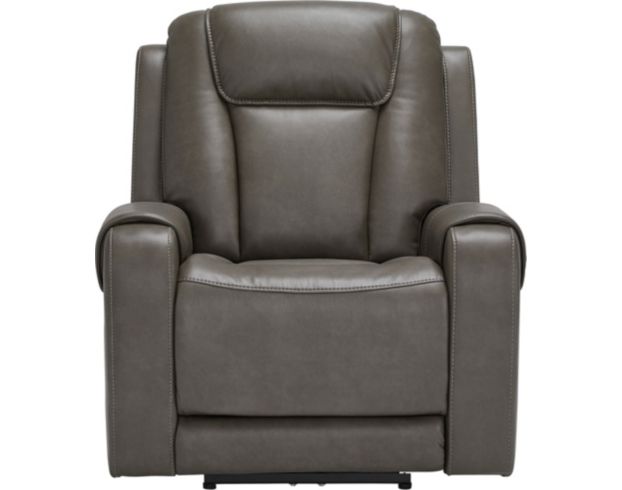 Ashley Card Player Gray Power Recliner large image number 1