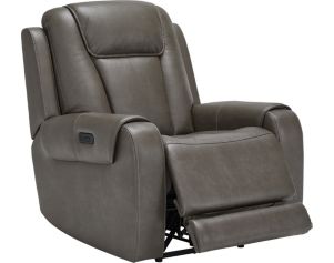 Ashley Card Player Gray Power Recliner