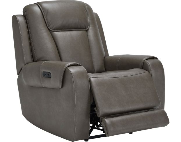 Ashley Card Player Gray Power Recliner large image number 2