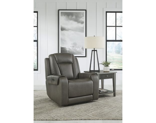 Ashley Card Player Gray Power Recliner large image number 7
